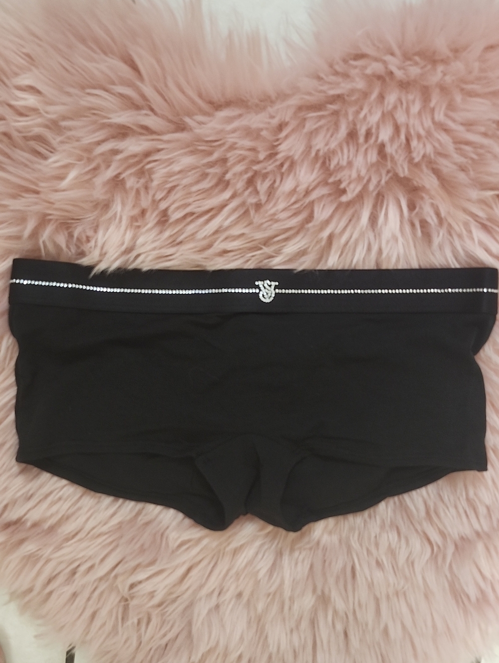 Brand New Victoria's Secret BLING LOGO BOYSHORTIE-S